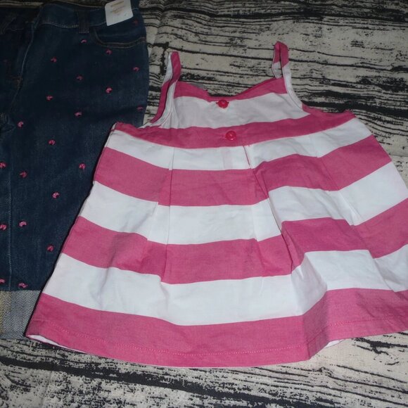 Gymboree Cape Cod Cutie 3T Retail Top Adjustable Waist Outlet Capri Outfit NWT - Picture 3 of 3